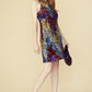 Multicolor Fully Sequined Short Shift Dress
