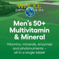Natural Factors Whole Earth & Sea Men's 50+ Multivitamin & Mineral – Brain Health & Immune Support, Vegan, 120 Tablets