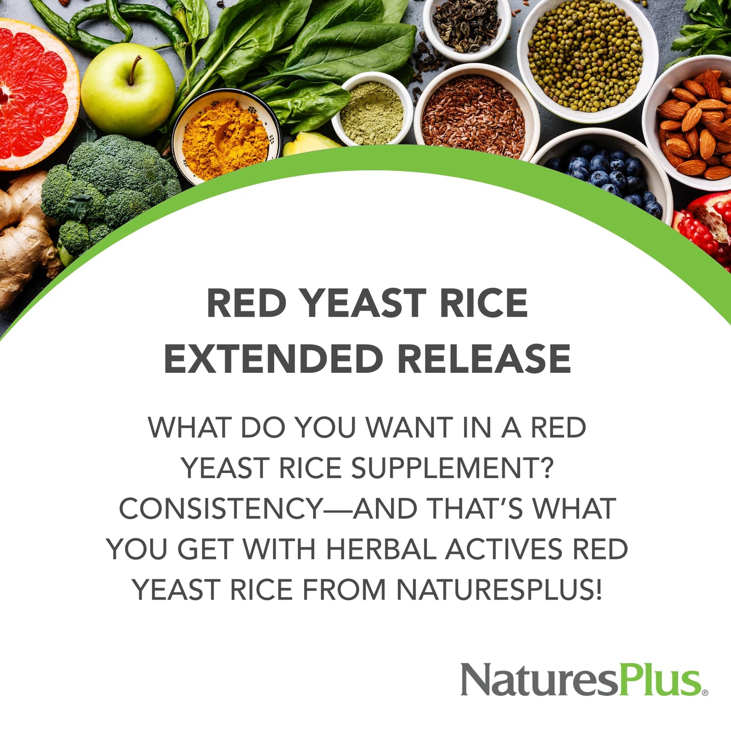 NaturesPlus Herbal Actives Red Yeast Rice Extended Release 600 mg – 3-Pack, 180 Servings – Vegetarian, Gluten Free