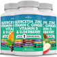 NEW AGE Quercetin Zinc Vitamin C Bromelain Elderberry — 180 Count Immune Support Formula