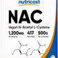 Nutricost N-Acetyl L-Cysteine (NAC) Powder 500g – Vegan, Non-GMO, Gluten Free