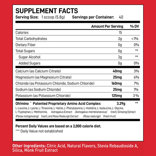 Oh!mino BCAAs + EAAs — All 9 Essential Amino Acids, Tropical Flavor