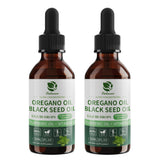 Lukaree 4-in-1 Oil of Oregano with Black Seed Oil – 80% Carvacrol, 2 oz, 2-Pack (Vegan, Non-GMO)