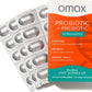 Omax3 Probiotic & Prebiotic 50B CFU - 10 Strains, Vegan + Chicory Inulin