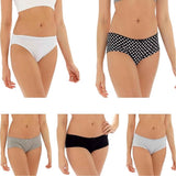 Pack of 10 Womens Cotton Briefs Comfortable Underwear Shorts with Stretch Waistband Assorted Styles Breathable Cotton Blend UK Sizes 12-18 by Daisy Dreamer