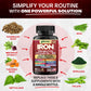 Parrox Elemental-Iron: Slow-Release Iron with Probiotics, Beetroot, Turmeric & B Vitamins – 2 Pack, 60 Capsules Each