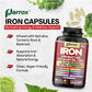 Parrox Elemental-Iron: Slow-Release Iron with Probiotics, Beetroot, Turmeric & B Vitamins – 2 Pack, 60 Capsules Each
