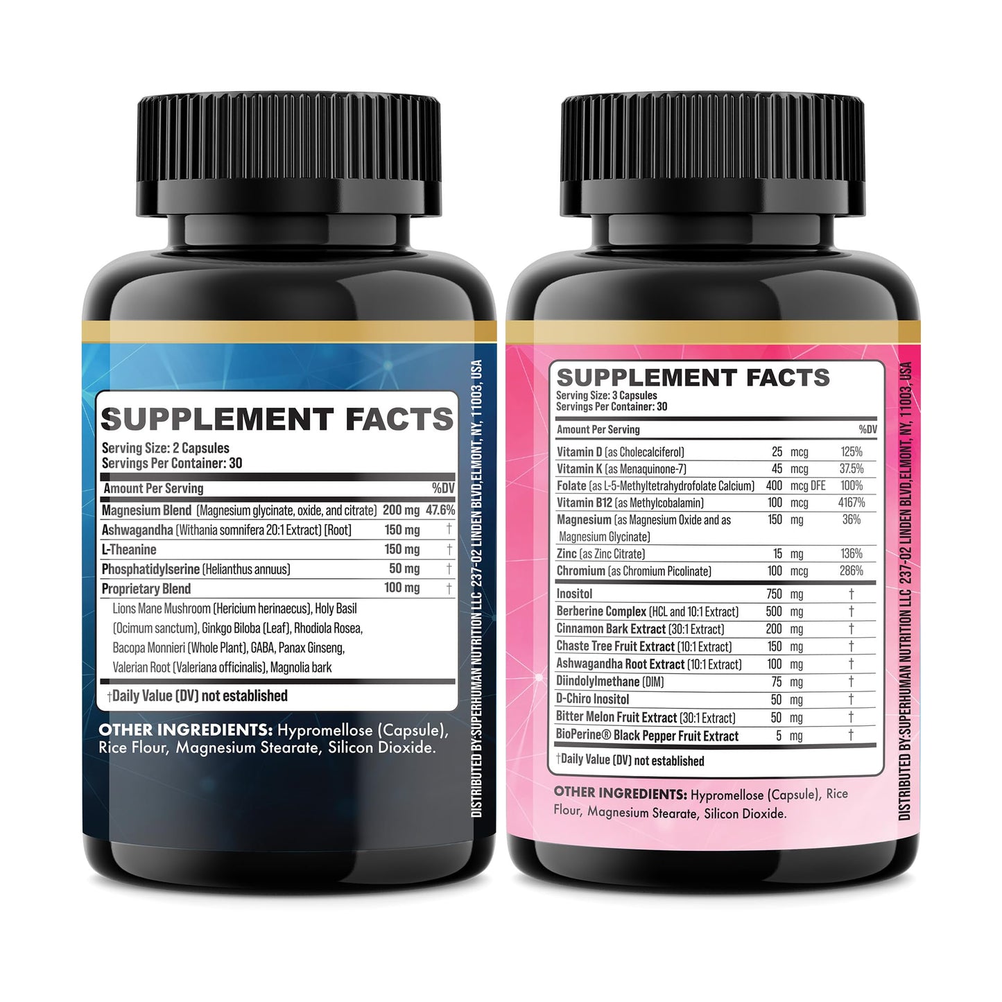 Parrox Cortisol & Myo-Inositol Bundle – 13-in-1 Cortisol Support + 16-in-1 Myo-Inositol, 150 Capsules