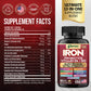 Parrox Elemental Iron 13-in-1 – Slow-Release Iron, Probiotics, B Vitamins, Beetroot & Turmeric (3-Pack, 60 Capsules)