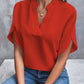 Pauline - Elegant V-Neck Top with Stylish Sleeves For Just That Special Touch