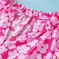 Pink Chic Blouse - Floral Layered Ruffle Sleeve