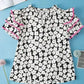 Pink Chic Blouse - Floral Layered Ruffle Sleeve