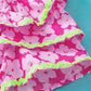 Pink Chic Blouse - Floral Layered Ruffle Sleeve