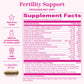 Pink Stork Fertility Supplements for Women — Prenatal Multivitamin for Ovulation & Hormone Balance (120 Capsules)