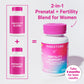 Pink Stork Fertility Supplements for Women — Prenatal Multivitamin for Ovulation & Hormone Balance (120 Capsules)
