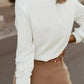 Pleated Neck Stretch Cuff Shirt