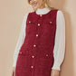 Yumi Burgundy Boucle Tunic Dress