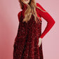 Red Sequin Cami Swing Dress