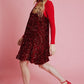 Red Sequin Cami Swing Dress