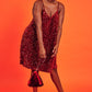 Red Sequin Curve Size Cami Swing Dress