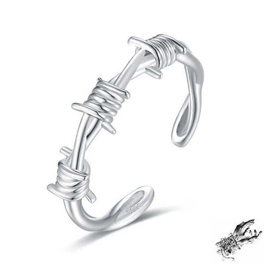 Sterling Silver Barbed Wire Ring