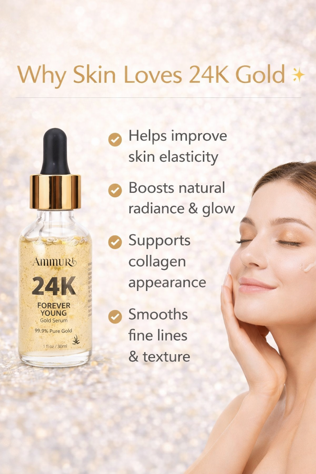 Ammuri 24k Gold Face Serum for Radiant Skin