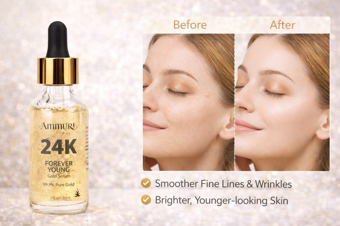 Ammuri 24k Gold Face Serum for Radiant Skin
