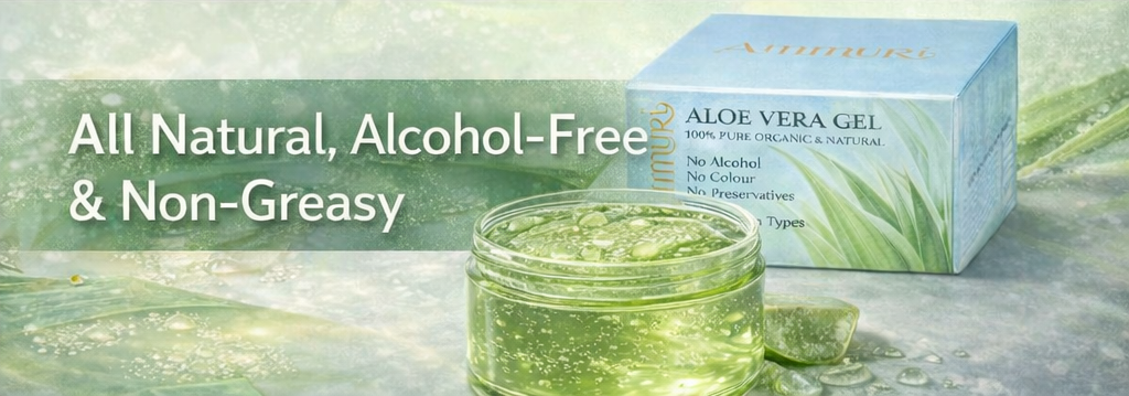 Ammuri Organic Aloe Vera Gel 300g – Pure, Alcohol-Free Gel for Face, Body & Hair