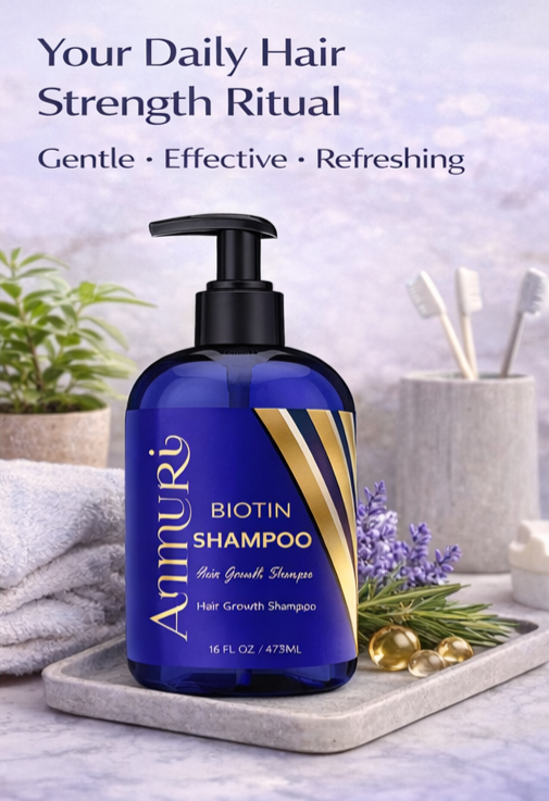 Ammuri Biotin Shampoo - DHT Blocker for Thicker Hair Growth Treatment 473ml Set Of 2