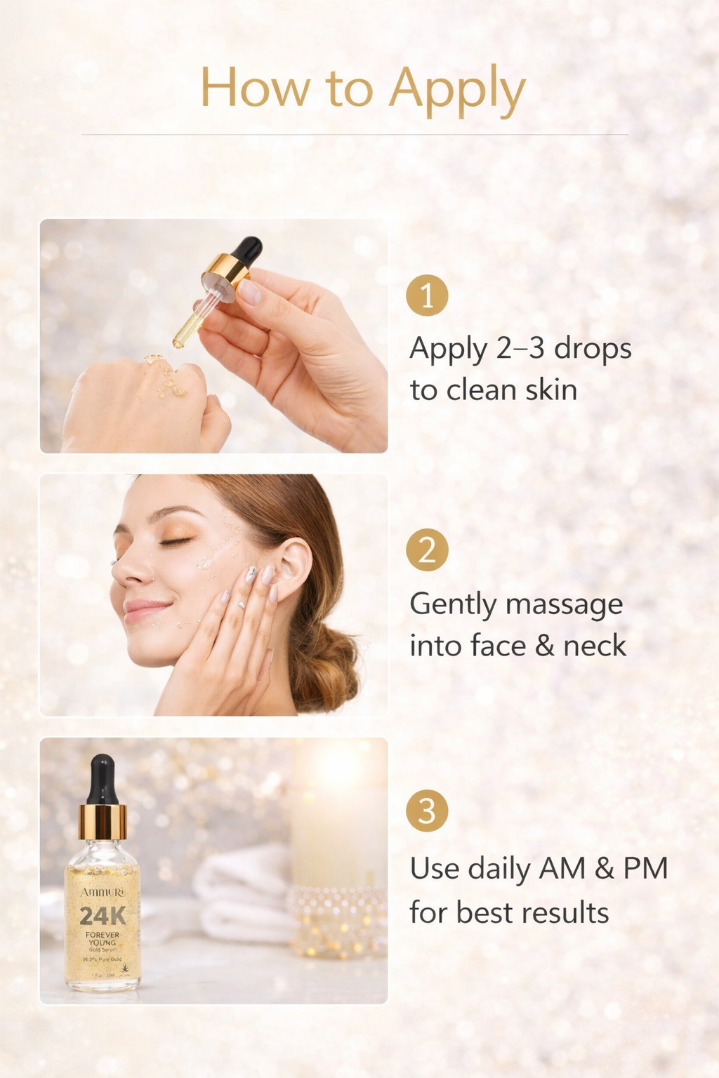 Ammuri 24k Gold Face Serum for Radiant Skin