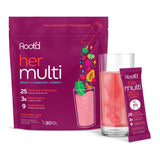 Root'd Multivitamin Powder for Women – 25 Vitamins & 3x Electrolytes | 9 Organic Superfoods | Sugar-Free Hydration | 30 Packets