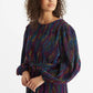 Louche Roza Plisse Foil Print V Back Midi Dress
