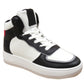 Katy Ladies Faux Leather Hi top Ankle shoes Black White