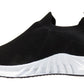 Ronda Womens Ladies Slip On Sports Trainers Sneakers Shoes Black / White