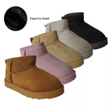 Girls Cozy Kids Faux Suede Boots - Fur Lined Comfort, Sizes 10-2, Five Stylish Colors