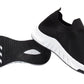 Ronda Womens Ladies Slip On Sports Trainers Sneakers Shoes Black / White