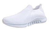 Ronda Womens Ladies Slip On Sports Trainers Sneakers Shoes White