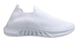 Ronda Womens Ladies Slip On Sports Trainers Sneakers Shoes White