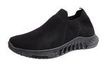 Ronda Womens Ladies Slip On Sports Trainers Sneakers Shoes Full Black