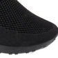 Serena Ladies Womens Sports Metallic Trim Slip On Trainers Sneakers Shoes Full Black