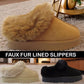 Cozy Kids' Girls' Slippers with Faux Fur Collar and Lining