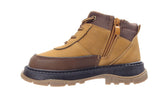 Jayden Kids fleece Hi top trainers Ankle boots Camel brown