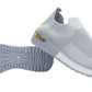 Serena Ladies Womens Sports Metallic Trim Slip On Trainers Sneakers Shoes Grey