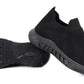 Ronda Womens Ladies Slip On Sports Trainers Sneakers Shoes Full Black
