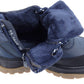 Jayden Kids fleece Hi top trainers Ankle boots Navy