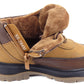 Jayden Kids fleece Hi top trainers Ankle boots Camel brown