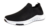 Ronda Womens Ladies Slip On Sports Trainers Sneakers Shoes Black / White