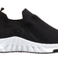 Ronda Womens Ladies Slip On Sports Trainers Sneakers Shoes Black / White
