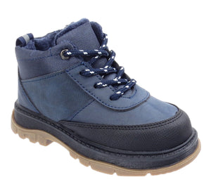 Jayden Kids fleece Hi top trainers Ankle boots Navy