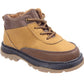 Jayden Kids fleece Hi top trainers Ankle boots Camel brown